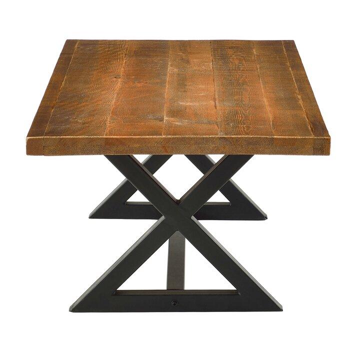 Solid Wooden & Iron Center Coffee Table for Home (Black) - Furnishiaa -  -